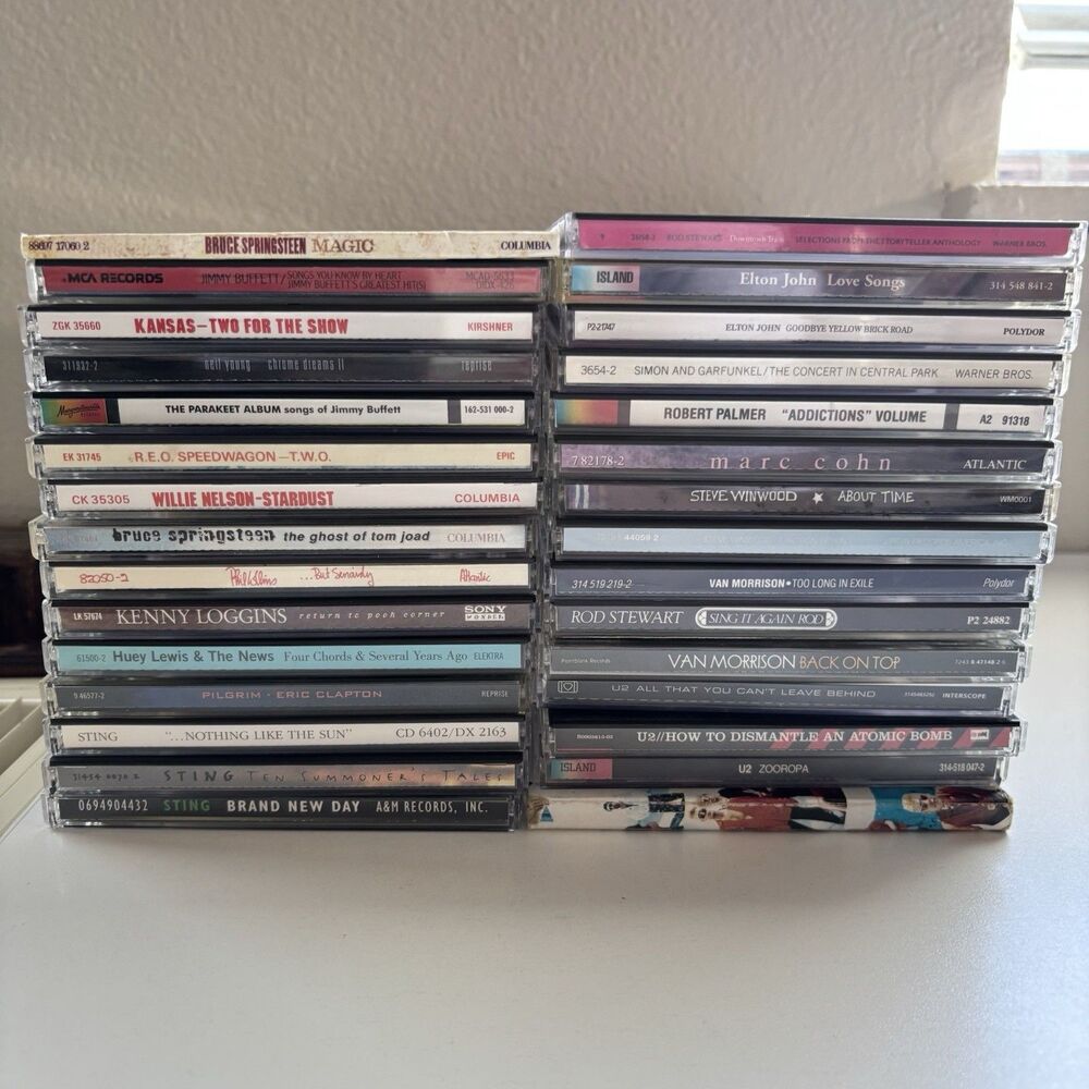 Classic Artists / Legends of Music Album CD Lot Of 30 - U2 Clapton Sting Collins